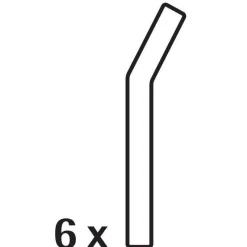 WMF Baric Trinkhalme aus Glas, 22 cm, 6 Stück| Barzubehör