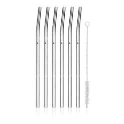 WMF BaricTrinkhalm-Set aus Cromargan®, 24 cm, 6-teilig plus Reinigungsbürste| Barzubehör
