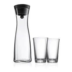WMF Basic Set Wasserkaraffe mit 2 Gläsern| Wassergläser|Karaffen & Dekanter