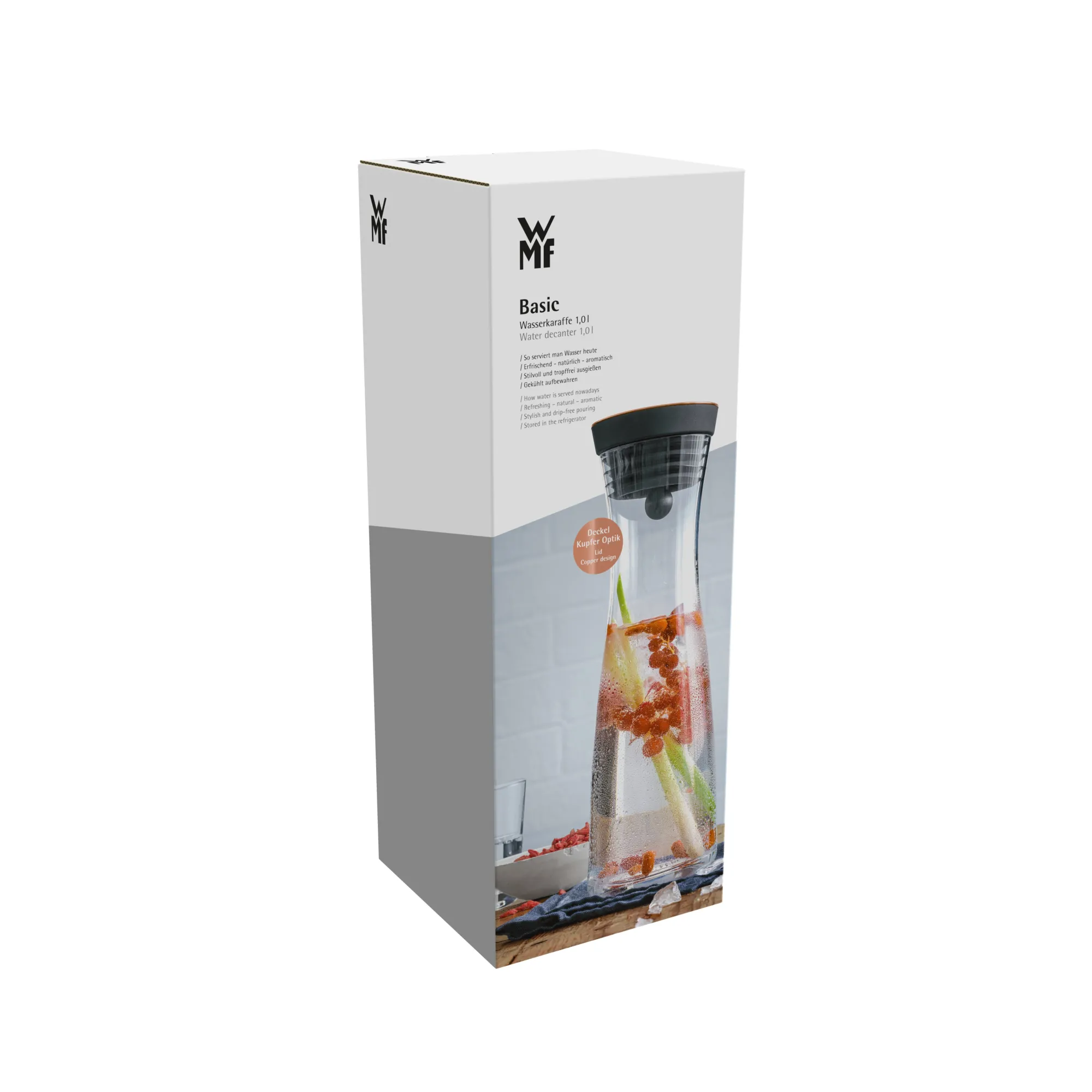 WMF Basic Wasserkaraffe, 1 l, Kupfer| Karaffen & Dekanter