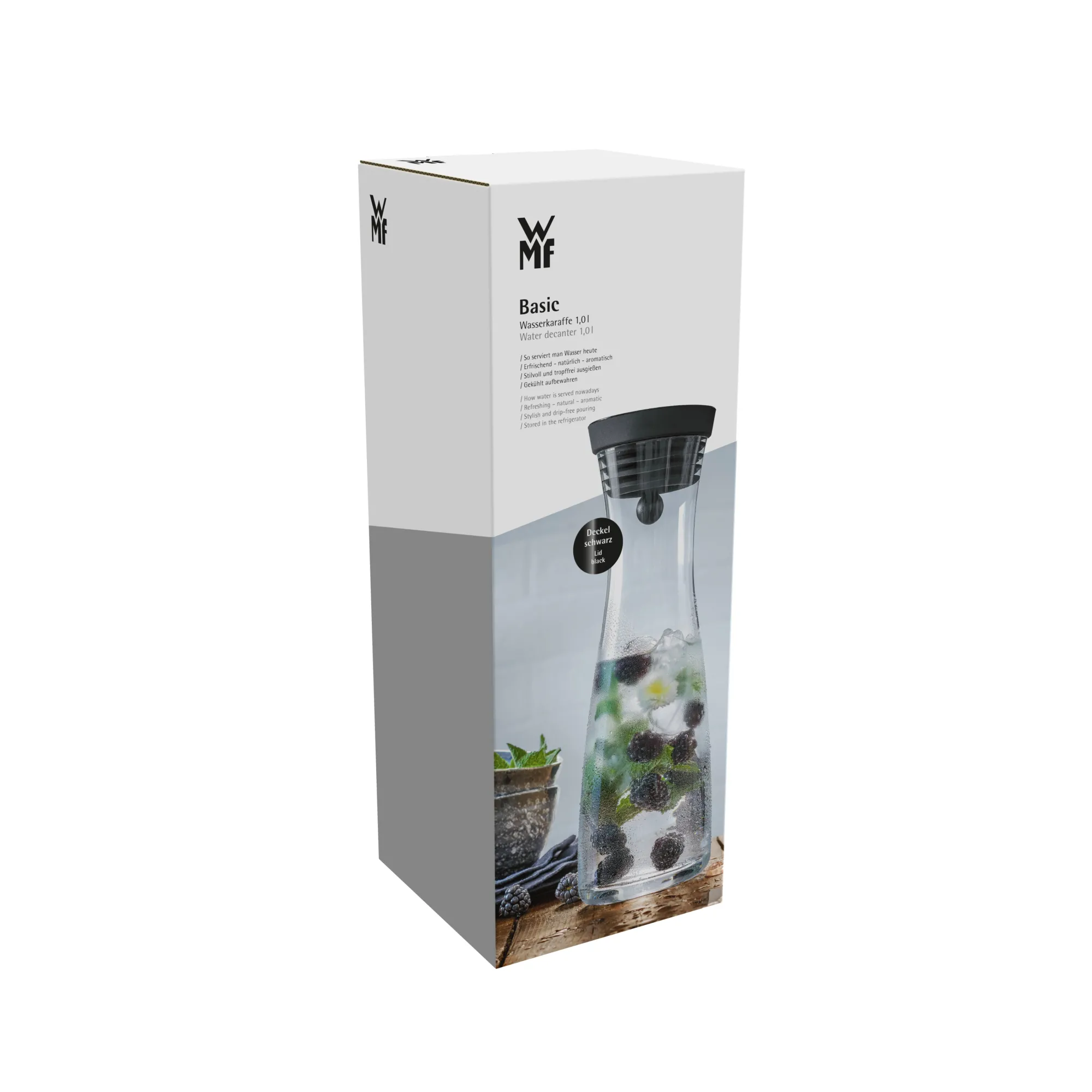 WMF Basic Wasserkaraffe, 1 l, Schwarz| Karaffen & Dekanter