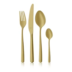 WMF Boston Besteck-Set, Champagner Gold, 24-teilig, Cromargan®| Besteck-Sets