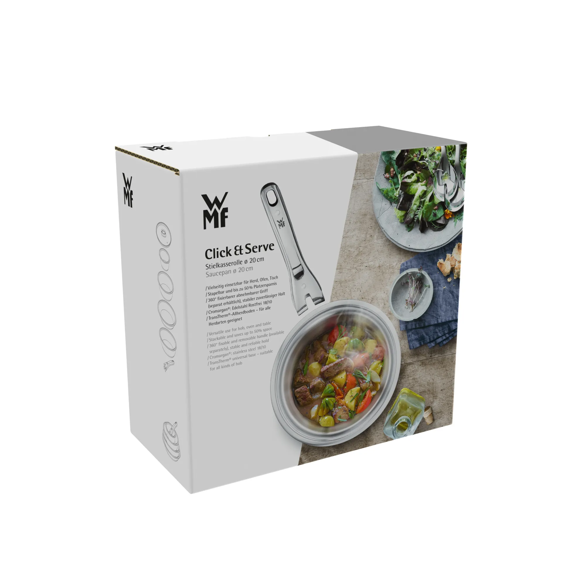 WMF Click&Serve Bratentopf, 20 cm| Bratentöpfe