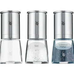 WMF De Luxe Gewürzmühlen-Set, 3-teilig| Salz- & Pfeffermühlen|Gewürzmühlen