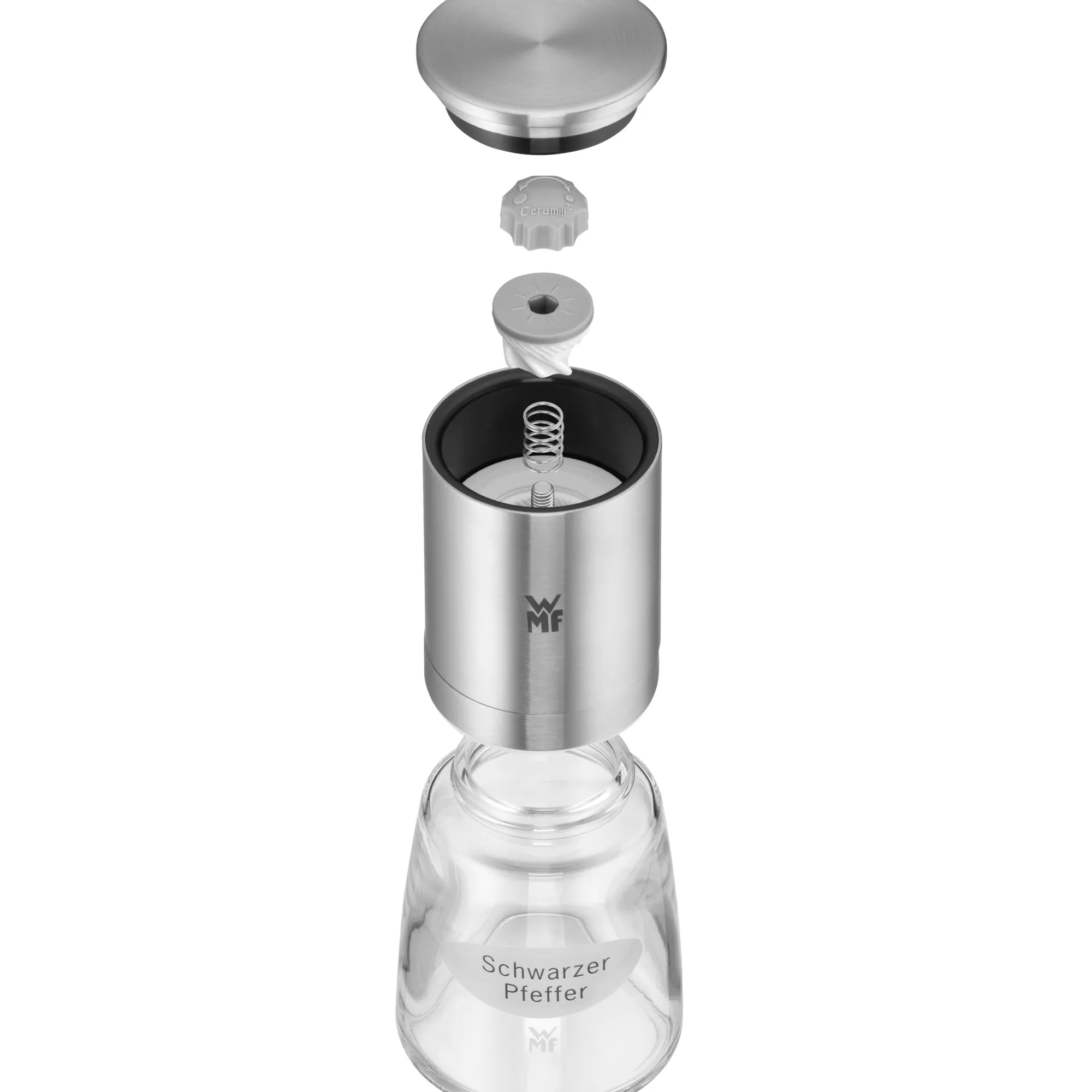 WMF De Luxe Gewürzmühlen-Set, 3-teilig| Salz- & Pfeffermühlen|Gewürzmühlen