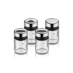 WMF Depot Gewürzstreuer-Set, 4-teilig| Zuckerstreuer|Salz- & Pfefferstreuer