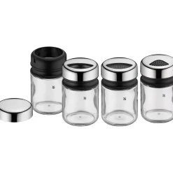 WMF Depot Gewürzstreuer-Set, 4-teilig| Zuckerstreuer|Salz- & Pfefferstreuer