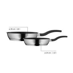 WMF Devil Pfannen-Set, 2-teilig, 24 cm und 28 cm| Induktionspfannen|Bratpfannen