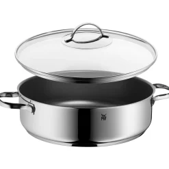 WMF Devil Servier-Schmorpfanne mit Glasdeckel, 28 cm| Schmorpfannen|Pfannen Mit Deckel
