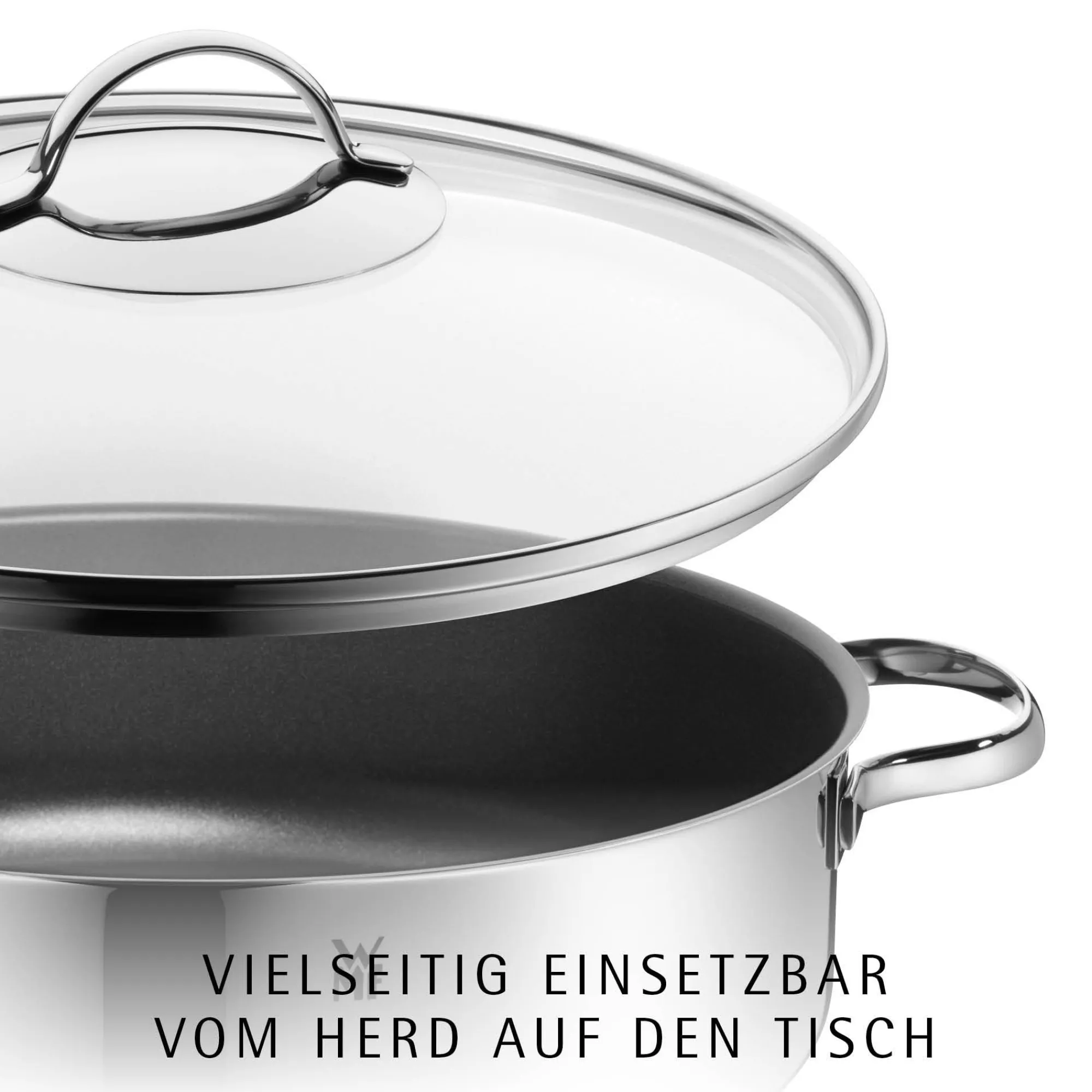 WMF Devil Servier-Schmorpfanne mit Glasdeckel, 28 cm| Schmorpfannen|Pfannen Mit Deckel