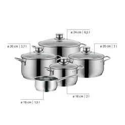 WMF Diadem Plus Topf-Set, 5-teilig| Induktionstöpfe|Topfsets