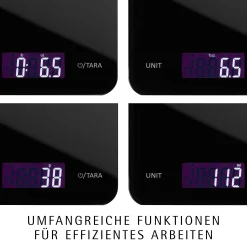 WMF Digitale Küchenwaage, Schwarz, 23 x 15 cm| Backutensilien|Küchenwaagen
