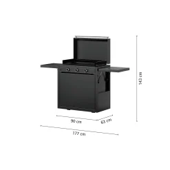 WMF Edition One Plancha-Set mit Wagen, 75 cm, Gas| Plancha Grills