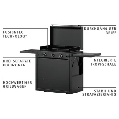 WMF Edition One Plancha-Set mit Wagen, 75 cm, Gas| Plancha Grills