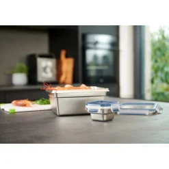 WMF EMSA CLIP & CLOSE Edelstahl Frischhaltedose 2,0 l N11506| Vorratsdosen