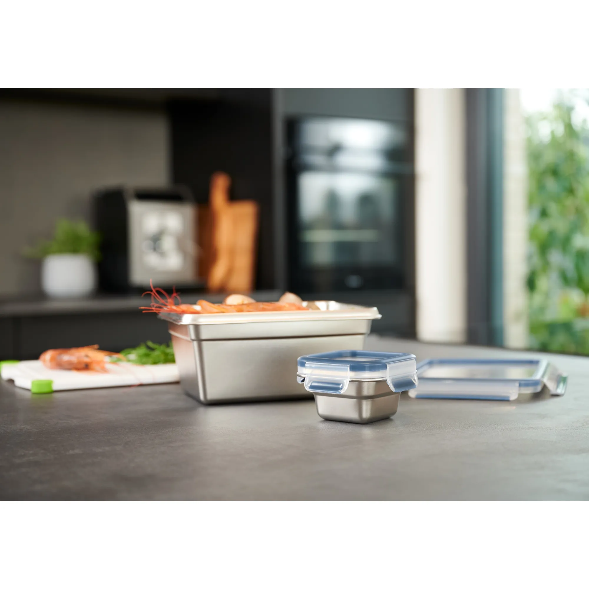 WMF EMSA CLIP & CLOSE Edelstahl Frischhaltedose 2,0 l N11506| Vorratsdosen