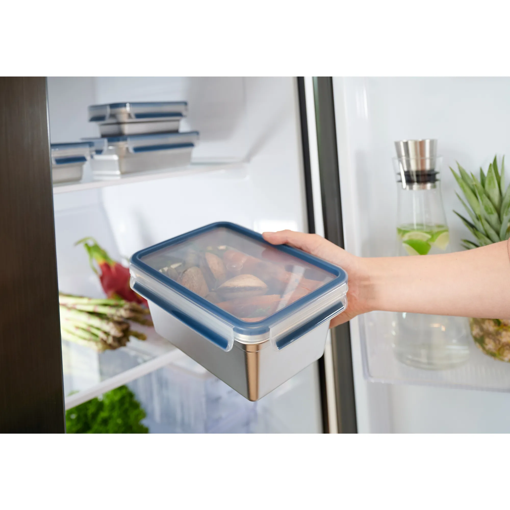 WMF EMSA CLIP & CLOSE Edelstahl Frischhaltedose 2,0 l N11506| Vorratsdosen