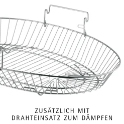 WMF Extrabräter mit Metalldeckel, Drahteinsatz und Fleischthermometer| Bräter & Schmortöpfe