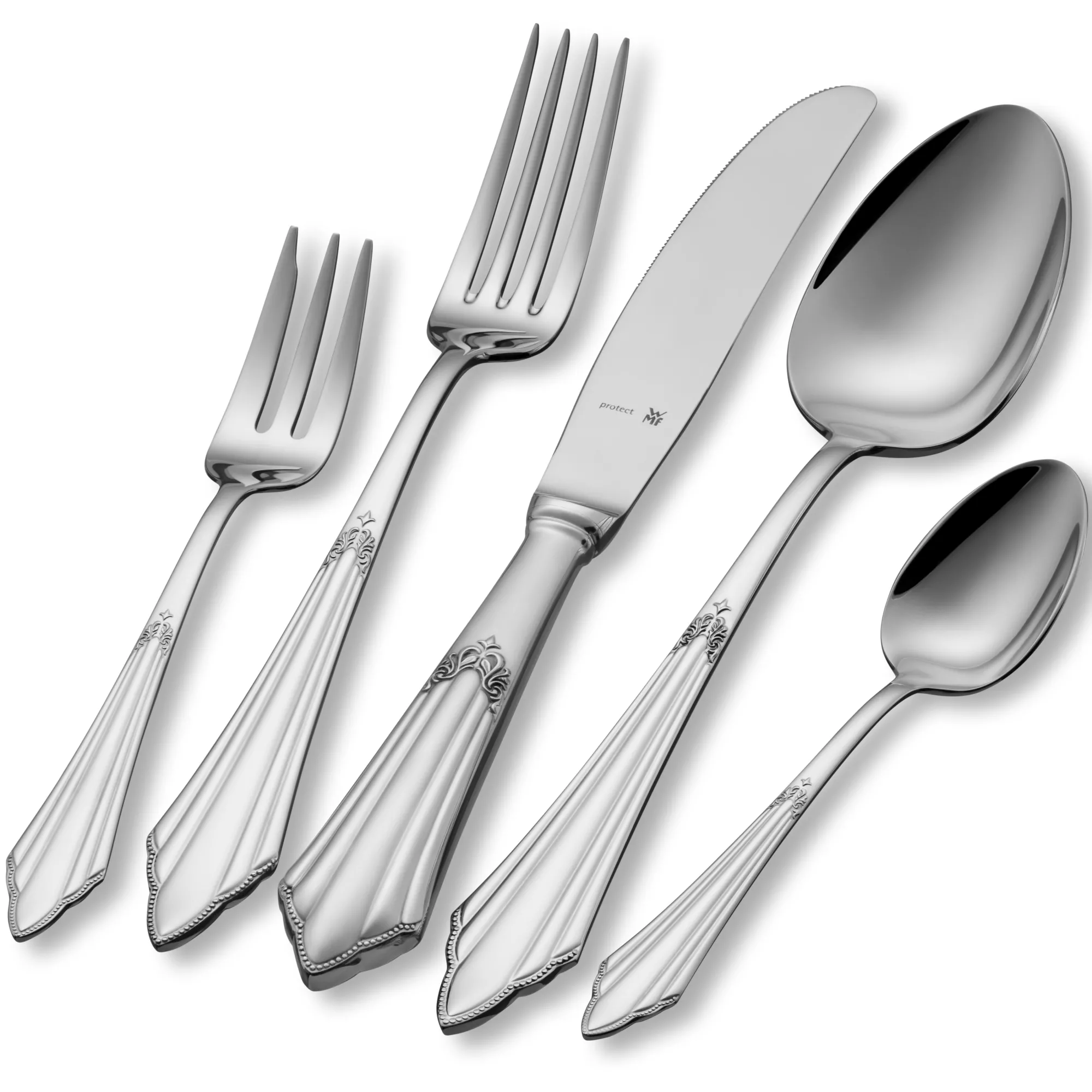 WMF Fächer Besteck-Set, 30-teilig, Cromargan protect®| Besteck-Sets