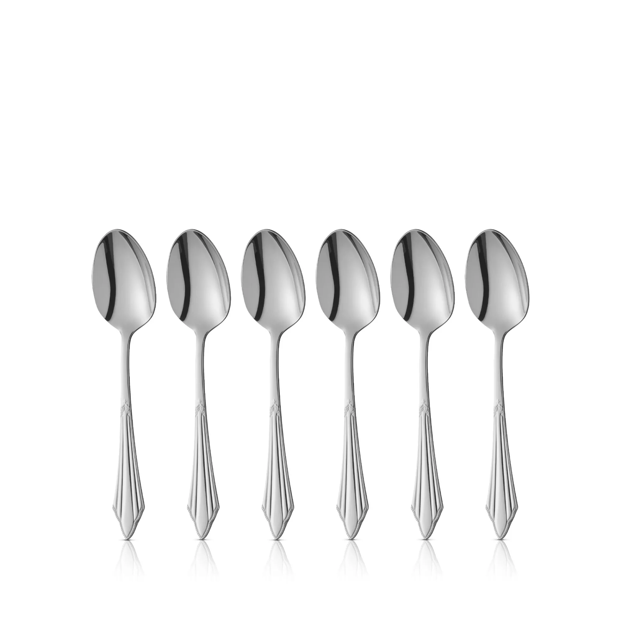 WMF Fächer Espressolöffel-Set, 6 Stück, Cromargan protect®| Löffel