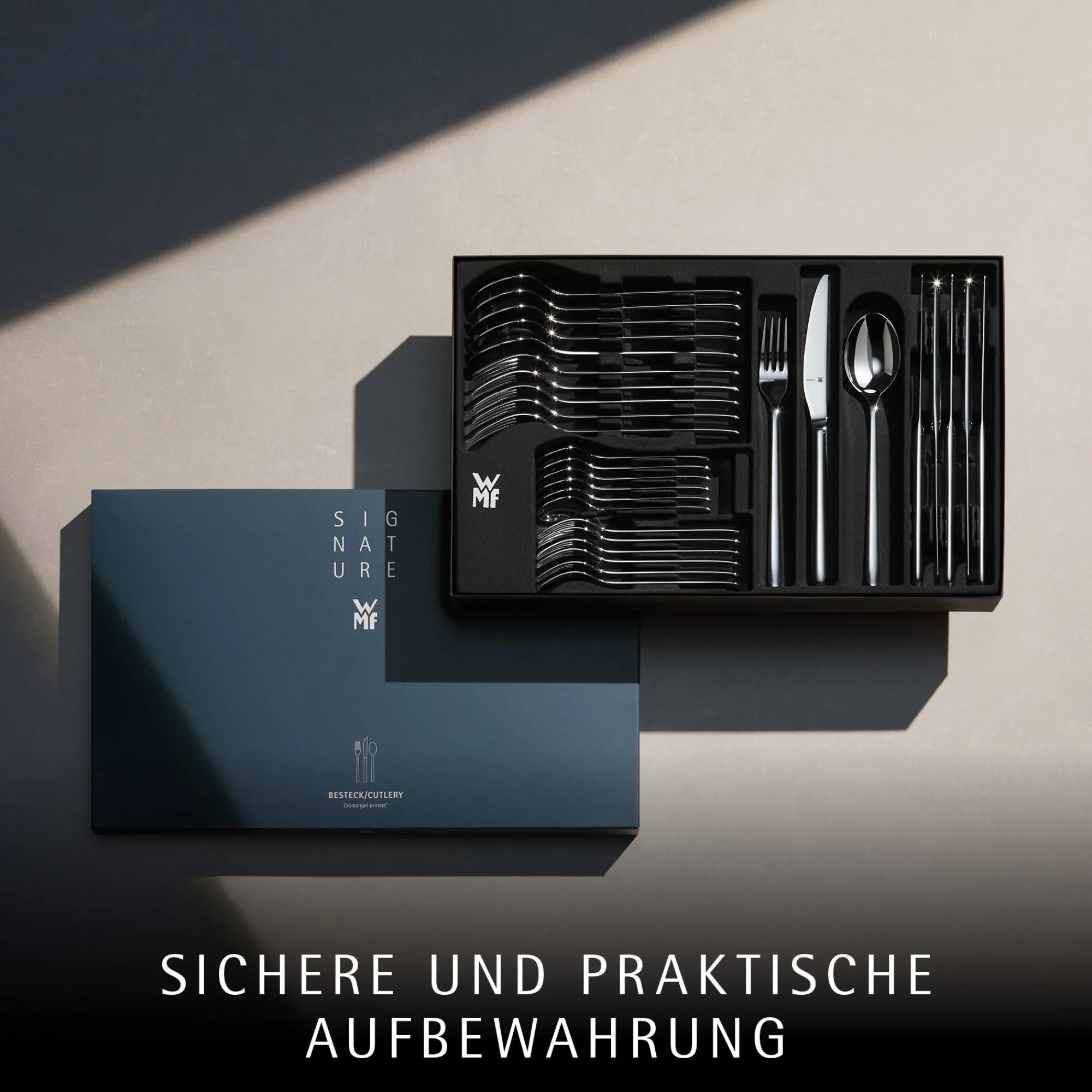 WMF Flame Plus Besteck-Set, 30-teilig, Cromargan protect®| Besteck-Sets