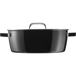 WMF Fusiontec Aromatic Bratentopf mit Deckel, 22 cm, Black| Bratentöpfe