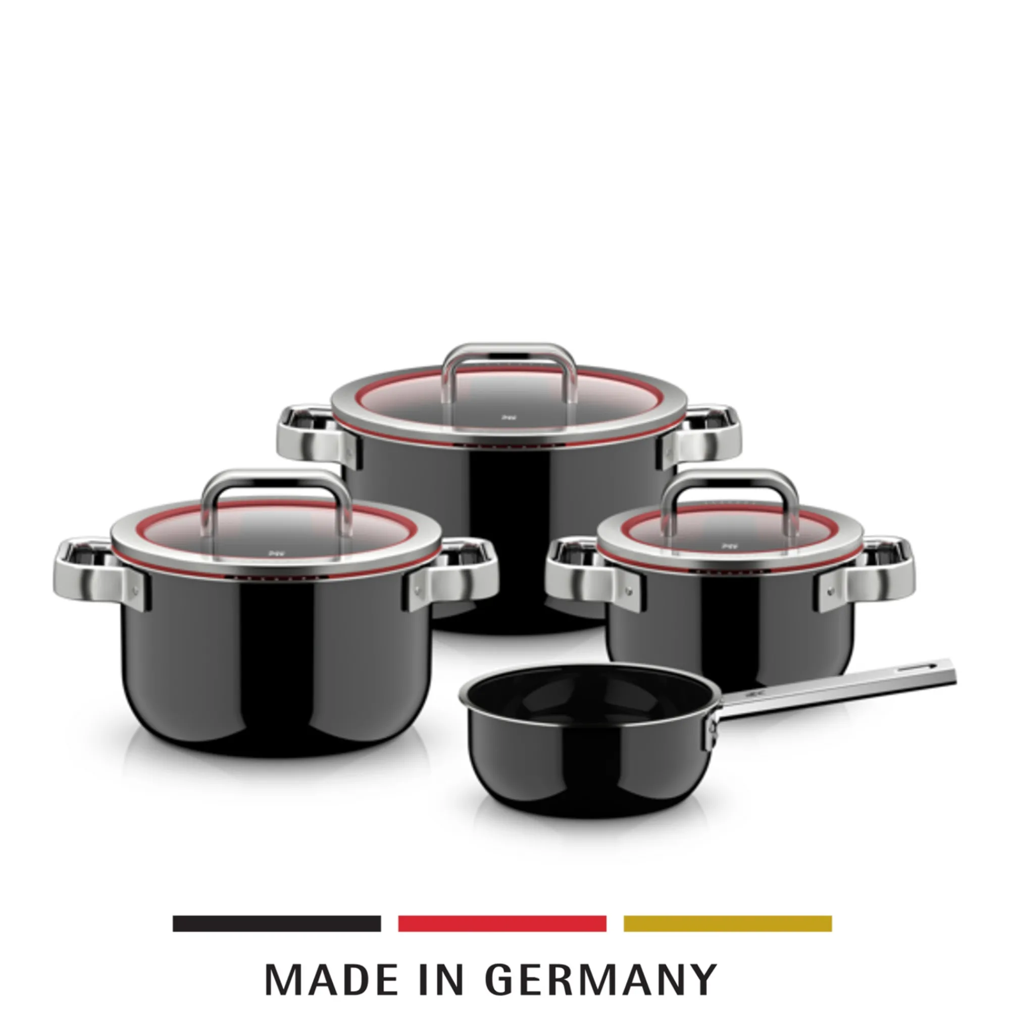 WMF Fusiontec Function Pro, Topf-Set, 4-teilig, Black| Kochtöpfe