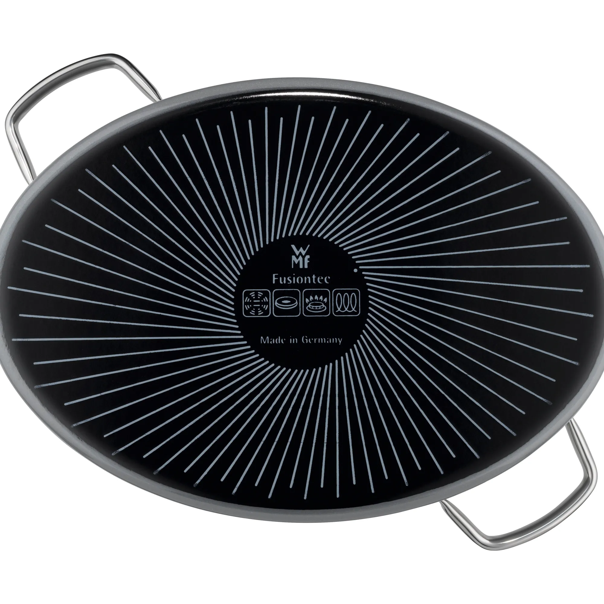 WMF Fusiontec Mineral Bräter mit Glasdeckel, oval, 36 cm, Platinum| Bräter & Schmortöpfe