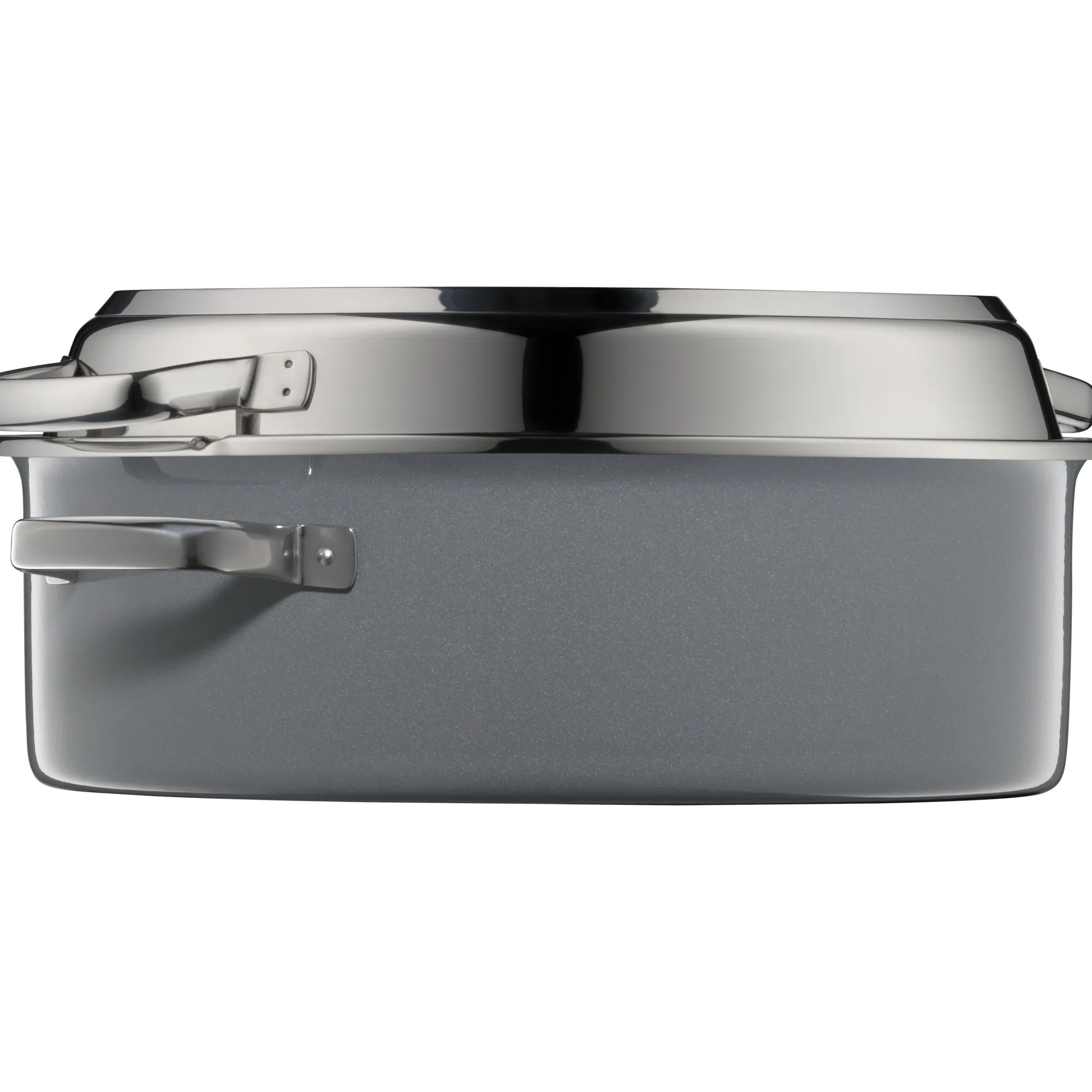 WMF Fusiontec Mineral Multi-Bräter mit Edelstahldeckel, 38 cm, Platinum| Bräter & Schmortöpfe