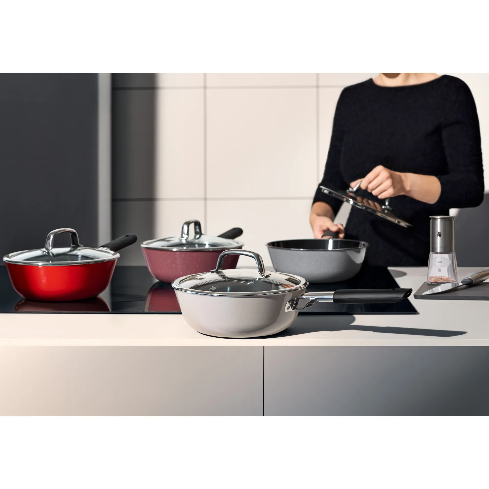 WMF Fusiontec Mineral Multi-Topf, 22 cm, Platinum| Kochtöpfe|Induktionstöpfe