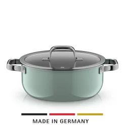 WMF Fusiontec Mineral Pro, Bratentopf mit Deckel, 24 cm, Eucalyptus Haze| Induktionstöpfe