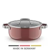 WMF Fusiontec Mineral Pro, Bratentopf mit Deckel, 24 cm, Rose Quartz| Induktionstöpfe