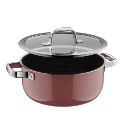 WMF Fusiontec Mineral Pro, Bratentopf mit Deckel, 24 cm, Rose Quartz| Induktionstöpfe