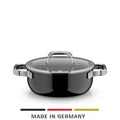 WMF Fusiontec Mineral Pro, Bratentopf mit Deckel, 20 cm, Black| Bratentöpfe