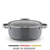 WMF Fusiontec Mineral Pro, Bratentopf mit Decke, 24 cm, Platinum| Induktionstöpfe