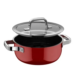 WMF Fusiontec Mineral Pro, Bratentopf mit Deckel, 20 cm, Passion Red| Bratentöpfe