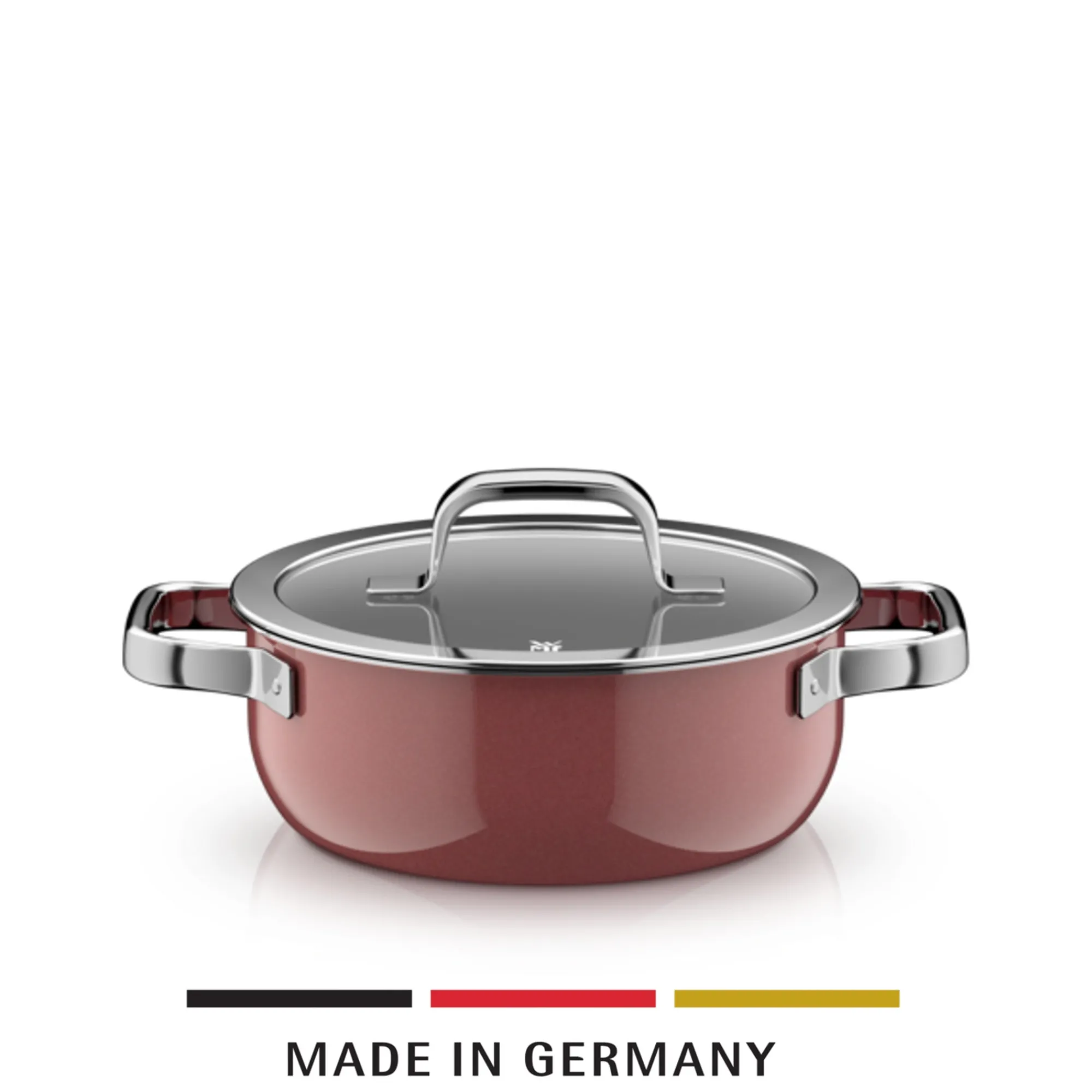 WMF Fusiontec Mineral Pro, Bratentopf mit Deckel, 20 cm, Rose Quartz| Induktionstöpfe