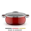 WMF Fusiontec Mineral Pro, Bratentopf mit Deckel, 24 cm, Passion Red| Induktionstöpfe