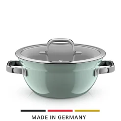 WMF Fusiontec Mineral Pro, Kochschüssel mit Deckel, 24 cm, Eucalyptus Haze| Kochtöpfe