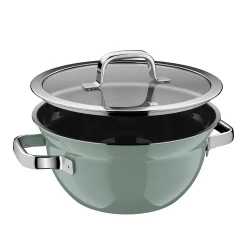 WMF Fusiontec Mineral Pro, Kochschüssel mit Deckel, 24 cm, Eucalyptus Haze| Kochtöpfe
