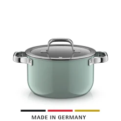 WMF Fusiontec Mineral Pro, Kochtopf mit Deckel, 20 cm, Eucalyptus Haze| Kochtöpfe|Induktionstöpfe