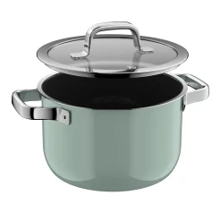 WMF Fusiontec Mineral Pro, Kochtopf mit Deckel, 20 cm, Eucalyptus Haze| Kochtöpfe|Induktionstöpfe