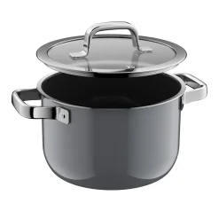 WMF Fusiontec Mineral Pro, Kochtopf mit Deckel, 20 cm, Platinum| Kochtöpfe|Induktionstöpfe