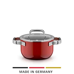 WMF Fusiontec Mineral Pro, Kochtopf mit Deckel, 16 cm, Passion Red| Kochtöpfe