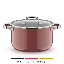 WMF Fusiontec Mineral Pro, Kochtopf mit Deckel, 24 cm, Rose Quartz| Kochtöpfe|Induktionstöpfe
