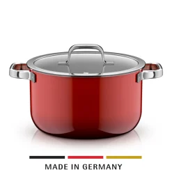 WMF Fusiontec Mineral Pro, Kochtopf mit Deckel, 24 cm, Passion Red| Kochtöpfe|Induktionstöpfe