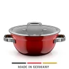 WMF Fusiontec Mineral Pro, Kochschüssel mit Deckel, 24 cm, Passion Red| Kochtöpfe