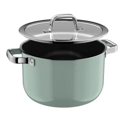 WMF Fusiontec Mineral Pro, Kochtopf mit Deckel, 24 cm, Eucalyptus Haze| Kochtöpfe|Induktionstöpfe