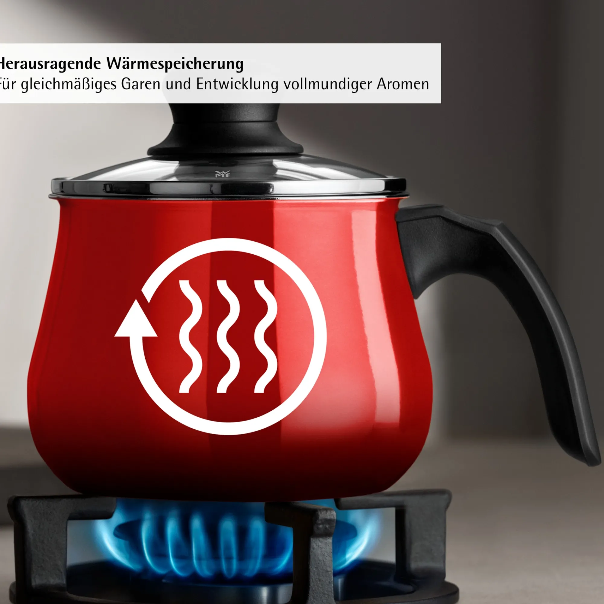 WMF Fusiontec Mineral Pro, Mini-Topf mit Deckel, 12 cm, Passion Red| Induktionstöpfe
