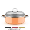 WMF Fusiontec Mineral Pro, Schmortopf mit Deckel, 28 cm, Papaya Orange| Induktionstöpfe